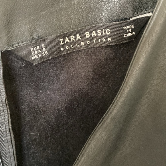 ZARA FAUX LEATHER DRESS - Picture 4 of 6